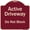 Burgundy, variant on SignMission A-DES-BG-1818-9865 18 x 18 in. Designer Series Sign - Active Driveway Do Not Block, Black & Gold