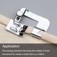 thumbnail image 4 of Linyer Domestic Sewing Machine Presser Crimping Press Foot Portable Rolled Hem Feet Replacement for Needlework Supplies 3/8 Crimping, 4 of 5