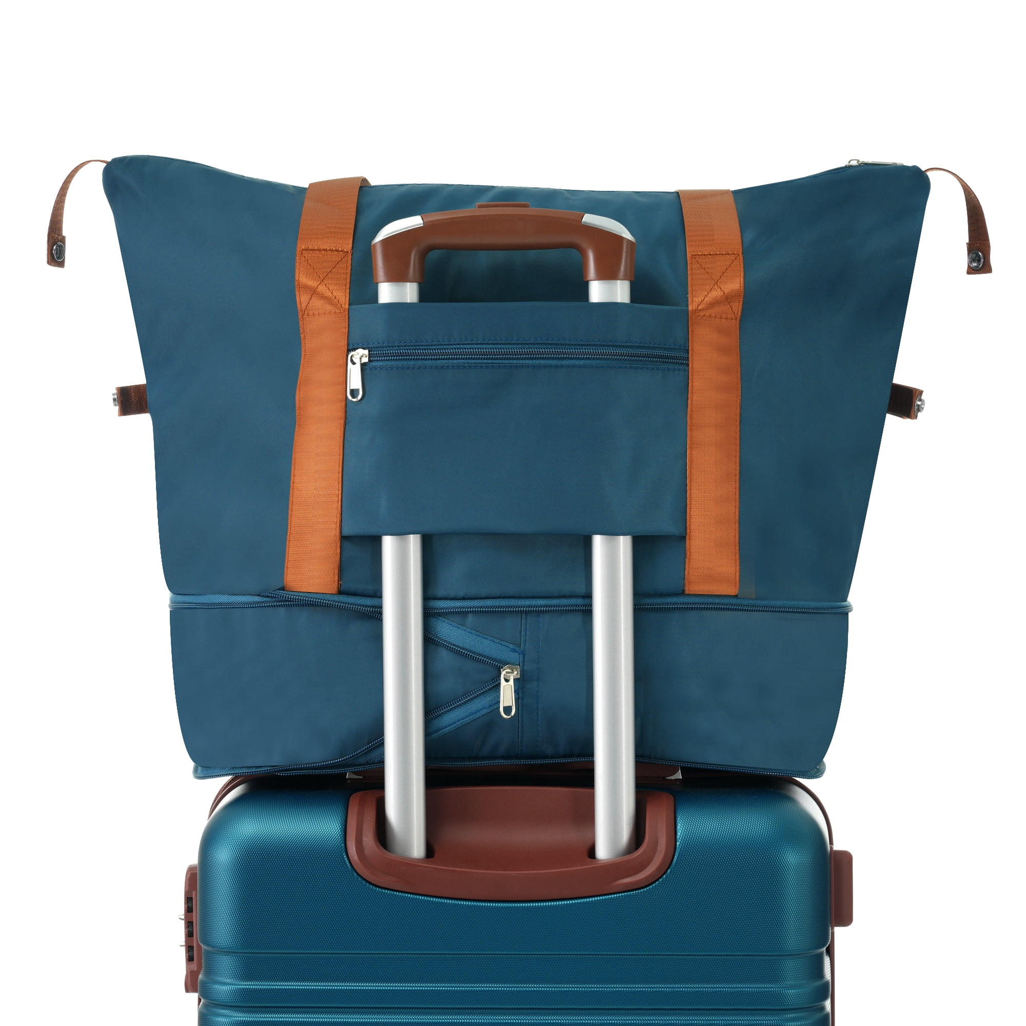 Hardshell Luggage Sets with Bags Lightweight Suitcase Double Spinner Wheels with Tsa Lock,Single Vintage Luggage 28 In,Blue,Blue Abs Travel Luggage Hard Case