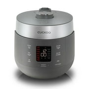 CUCKOO CRP-ST0609F | 6-Cup (Uncooked) Twin Pressure Rice Cooker & Warmer | 12 Menu Options: High/Non-Pressure Steam, Made in Korea | Gray