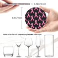 thumbnail image 4 of Posavasos de cuero de 6 piezas, posavasos para bebidas con concienciación sobre el cáncer de mama, posavasos para tazas, regalo de inauguración de la casa, ideal para la decoración del hogar, 4 of 7