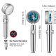 thumbnail image 3 of 360 Degrees Rotation Turbo Fan Shower Head High Pressure Water Saving Spray Adjustable Showerhead Filters Bathroom Accessories, 3 of 5
