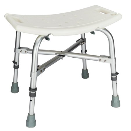 GoDecor Adjustable Shower Stool Bath Chair,White