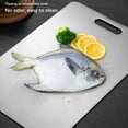 thumbnail image 5 of Stainless Steel Cutting Board - 304 Food-Grade Kitchen Chopping Board for Meat, Vegetables & Fruits, Dishwasher Safe, Hanging Hole, L, 5 of 6
