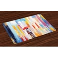 thumbnail image 1 of Ambesonne Love Place Mats Set of 4, Painting Effect Romance, Standard Size, Multicolor, 1 of 4