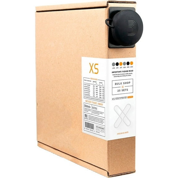 D'Addario XS Electric Guitar Strings Nickel Plated, Reg Light, 10-46, 25 Sets