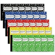 Composition Notebook, Mini Sized 30 Pack 5 Colors Narrow Ruled Mini Composition Books Bulk by Feela, Small Pocket Marble Cute Journal Notebooks, Pocket Sized 4.5 x 3.25 in
