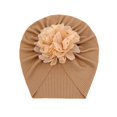 thumbnail image 2 of Shenmeida Newborn Baby Girl Threaded Bronzing Flower Hat Cotton Baby Bow Beanie Spring Hats for Toddler, 2 of 5