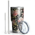 thumbnail image 2 of 30oz Pioneer Flower Tumblers Stainless Steel Tumbler with Lid and Straw,Vacuum Insulated Double Wall Travel Tumbler Cups Mug with Cleaning Brush for Coffee,Tea, 2 of 7