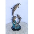 thumbnail image 5 of Nifao Bronze Statue of Three Dolphins Leaping from Water – Home Decor Sculpture, 8"L x 8"W x 20"H, 5 of 8