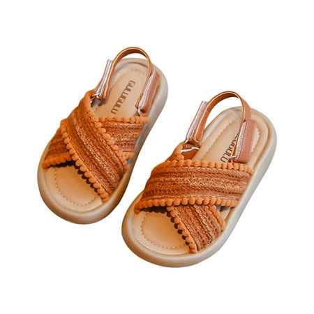 

Hirigin Little Girls Crochet Sandals Summer Soft Sole Flats Walking Shoes