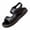 Black, variant on Platform flat sandals for women flat sandals for women Low Arch Open Toe Slingback