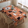 thumbnail image 2 of Halloween Spooky Black Cats Pumpkin Table Cloth, Waterproof Tablecloths Spillproof Holiday Table Covers for Dining Room Parties Dinner, Washable Tabletop Cover Kitchen Rectangle 60x84 Inch, 2 of 5