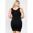 thumbnail image 4 of K-Cliffs Plus Size Women's Traditional Ribbed Bodycon Stretch Tank Dress, Black, One Size Fits Most, 4 of 6