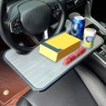 thumbnail image 4 of Steering Wheel Desk with Cup Holder Stable Easy to Install Hanger Design Multi-function Car Plate Non-slip Steering Wheel Laptop, 4 of 10