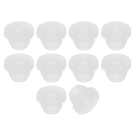 Uxcell 10Pack Rubber Grommets 6mm Drill Hole, 3.5mm ID Hole Top Hat Hole Plug Grommet, Clear
