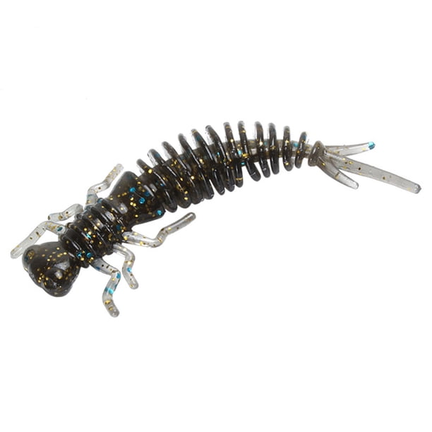 Wosthever 10 Uds Larva señuelos blandos 55mm 75mm 100mm señuelos artificiales gusano de pesca lubina de silicona Minnow Swimbait Jigging cebos de Pescar F 75MM Wosthever OD000528-24