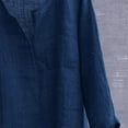 thumbnail image 7 of WTOBBY Women's Cotton Linen V-Neck Long Sleeve Shirt, Solid Color Casual Loose Fit Top, Relaxed Fashion Tee for Breathable Comfort, Unisex Style,Navy 2XL, 7 of 7