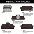 thumbnail image 4 of Easy-Going 4 Pieces Super Stretch couch cover, Sofa size, Chocolate (Slipcover Only), 4 of 7