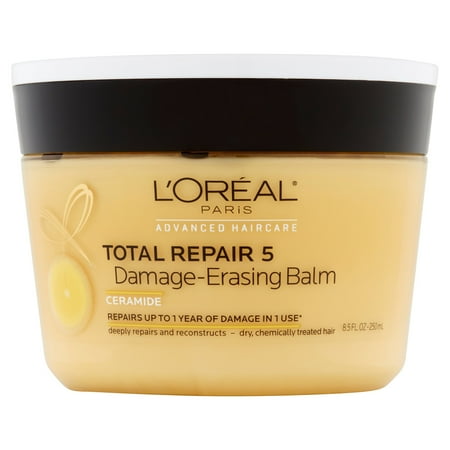 L'Oreal Paris Hair Expert Total Repair 5 Damage-Erasing Balm 8.5 FL OZ - Walmart.com