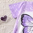 thumbnail image 6 of Laipiong Girls Summer Outfits 2 Piece Playful Cute Trendy Printed With Leopard Shorts Toddler Sleepwear Purple 4-5, 6 of 7