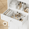 thumbnail image 2 of Homfa 67.5" Tall Bathroom Storage Cabinet with Drawer, 4 Door Modern Freestanding Cupboard, White, 2 of 8