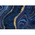 thumbnail image 3 of Nordic Navy Blue Marble Area Rug, Luxurious Gilt Geometric Texture Large Rugs, With Anti-Slip Backing Washable Indoor Carpet For Living Room Bedroom Study Dining Room, 3 of 7