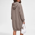 thumbnail image 6 of SUNBS Women Hoodies Dress Hooded Sweatshirts Dress Casual Long Sleeve Tunic Tops Oversized Cloths with Pocket, 6 of 8