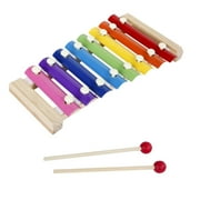 Aktudy Small Wooden 8 Scales Octave Xylophone Percussion Instrument Education Toys