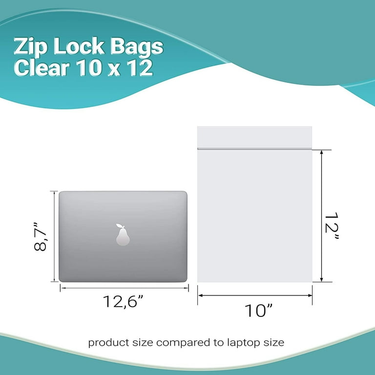 10 x 12 2 Mil Clearzip Lock Top Bags