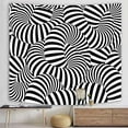 thumbnail image 5 of 3D Vision Tapestry Black and White Wall hanging,Psychedelic Spiral Tapestry Stun Wall Art Tapestries Hanging for Dorm Room Living Home Decorative 59 x 51 Inches, 5 of 6