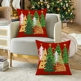 thumbnail image 6 of Christmas Pillow Covers 16x16 Inch Set of 2 Christmas Tree Red Decorative Pillow Covers Winter Holiday Cushion Cases Decor for Home Couch Sofa, 6 of 6