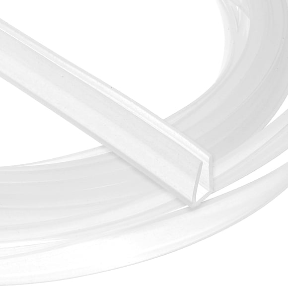 Uxcell U Channel Edging Trim, 26.2 ft Sheet Metal Edge Guard Protector Rubber Edge Trim Air Sealed Seal Strip for Panels Car Doors Steel Plates Hatches Table Corners,3.54"Wx0.39"Tx1.97"H ,Clear