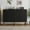 Black-3 Door, variant on 31.5"/47.2"  Modern Sideboard Buffet Cabinet with Storage, Wood Storage Cabinet with Herringbone Doors & Shelf, Credenza Console Table for Dining Room Living Room Entryway
