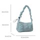 thumbnail image 5 of Bolso acolchado para axila para mujer, bolso con pliegues de nube a la moda, bolso elegante para chica (azul), 5 of 8