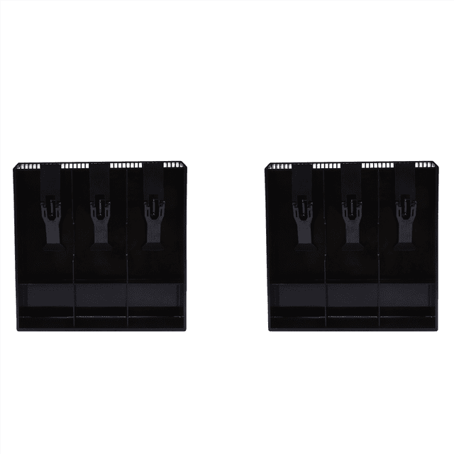 2X Money Cash Coin Register Insert Tray Replacement Cashier Drawer Storage Register Tray Box Classify Store Black
