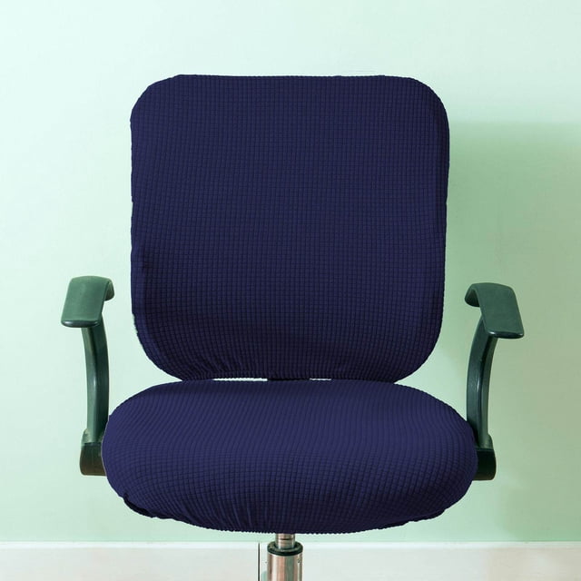 Langgg Computer Chair Cover Swivel Chair Cover for Rotating Chair Blue