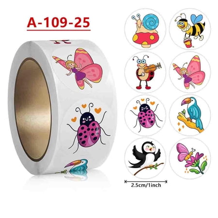 500pcs Wholesale NEW Kids' motivational stickers Cute animal reward sticker Friendly campus Office classification self-adhesive labe