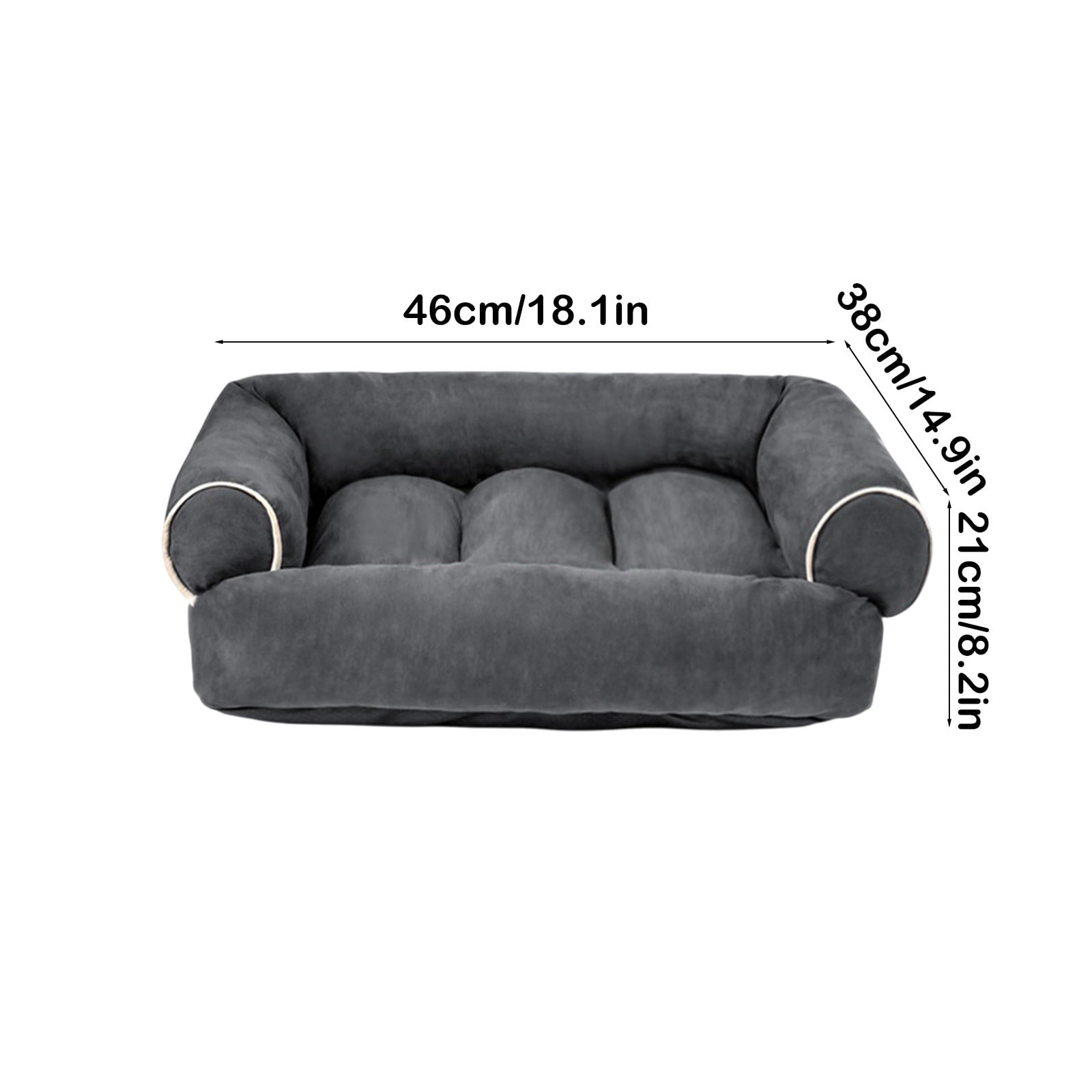 Orthopedic Sofa Dog Bed, Washable Rectangular Pet Bed for Small Dogs, Cats, and Kittens, Non-Slip Bottom, Soft Cozy Sleeping and Resting Sofa