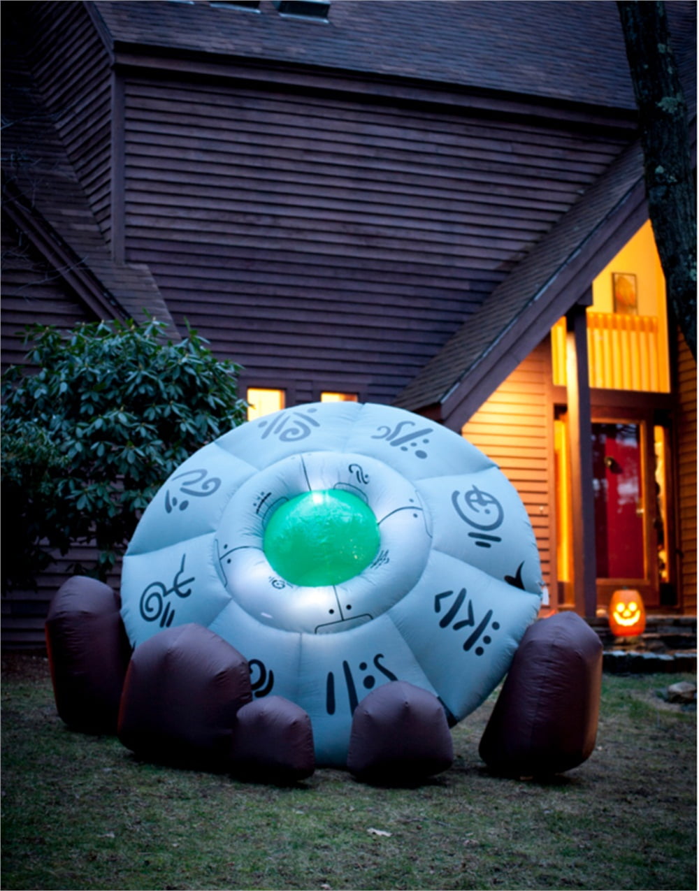Giant 10 Inflatable Green Alien Crashed Ufo Site Halloween