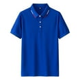 thumbnail image 2 of Mens Shirt Summer Short Sleeve Shirt Men Business Clothing Casual T Shirt Blue M, 2 of 4