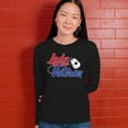 thumbnail image 4 of Lady Veteran Women's Long Sleeve T-shirt Veteran's Day USA Military Honor Proud Army Mom Air Force Wife American Patriotic, 4 of 7