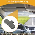 thumbnail image 2 of Clip para gafas de sol en el parasol del coche Unique Bargains, soporte magnético de cuero PU gris, 2 of 7