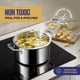 thumbnail image 2 of LEGEND COOKWARE Juego de ollas y sartenes de acero inoxidable de 3 capas | 11 piezas con tapas de vidrio, no tóxico, inducción, apto para horno | Mejor cocina totalmente revestida 18/8, cocina premium, 2 of 5
