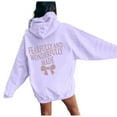 thumbnail image 3 of XIAOCHA Letter Hoodie for Women Loose Drawstring Hooded Sweatshirts Pullover Casual Streetwear Hoodies, 3 of 7