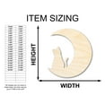 thumbnail image 2 of Unfinished Wood Cat and Moon Silhouette Shape - Craft - up to 46" 10" / 1/4", 2 of 5