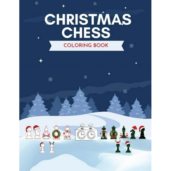 Christmas Chess Coloring Book, (Paperback)