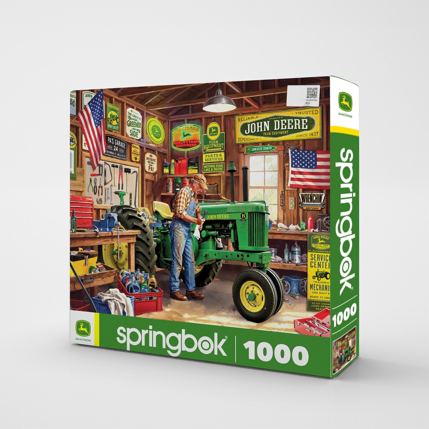 Springbok John Deere Grandpa's Garage 1000 Piece Jigsaw Puzzle for Adults - Poster Included