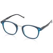 In Style Eyes Modern Oval Clear Frame Readers Black 2.00
