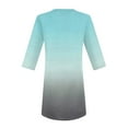 thumbnail image 7 of DENGDENG Oversized Tunic Tops for Women 2025 Summer V Neck 3/4 Sleeve Long Shirts for Women for Leggings Plus Size Fashion Tshirts Loose Fit Flowy Clothes Sky Blue XXL, 7 of 7